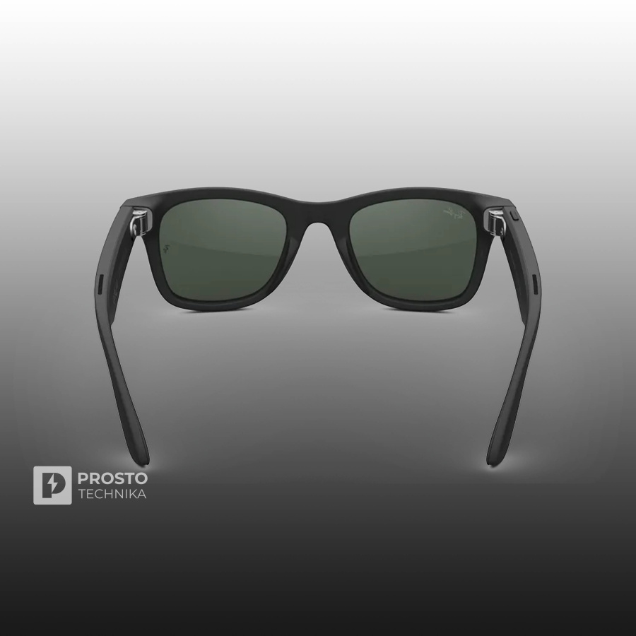 Ray-Ban Wayfarer (Gen 1) Матовый Чёрный с Прозрачно-Графитово-Зелеными Линзами